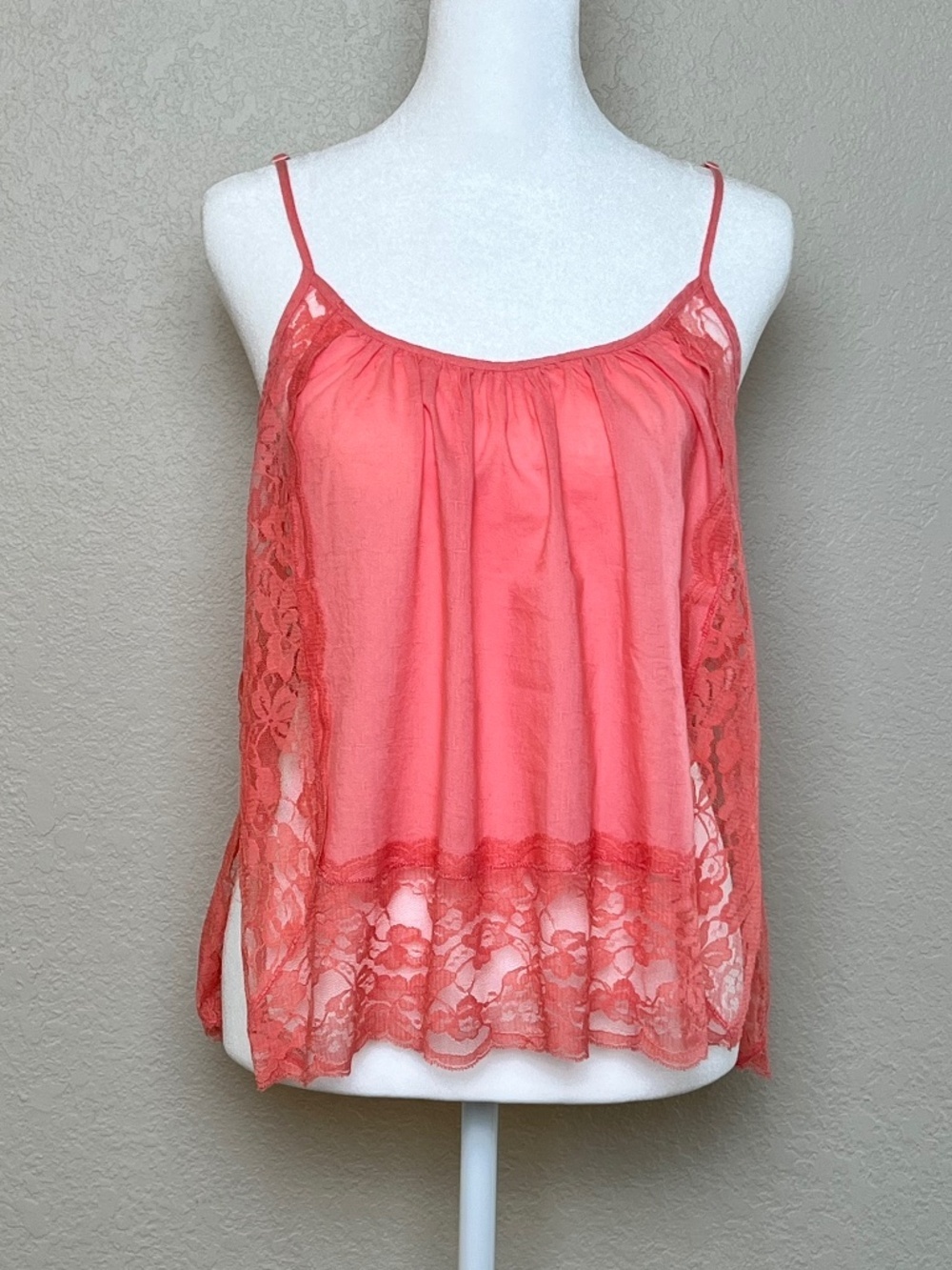 Intimately by Free People Open Sided Lace Camisole Chemise Top